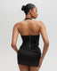 FOIL-TIE MINI SKIRT BLACK