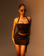 FOIL-TIE MINI SKIRT BLACK