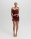 ELECTRA MINI SKIRT BORDEAUX