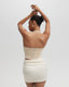 FOIL-TIE MINI SKIRT IVORY