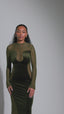 JULIA VELVET MESH MAXI DRESS