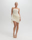 APHRODITE DRAPED LACE MINI DRESS