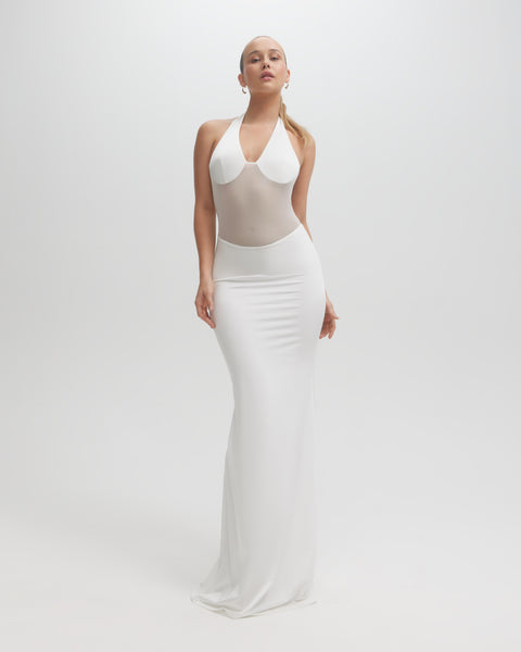 bombshell hardware maxi dress SADE MAXI DRESS WHITE – Club Bombshell