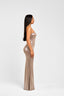 CLAIRE METALLIC MAXI DRESS