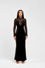 JULIA VELVET MESH MAXI DRESS